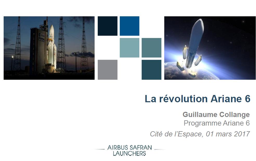 Support conférence : La révolution Ariane 6 par  Guillaume Collange