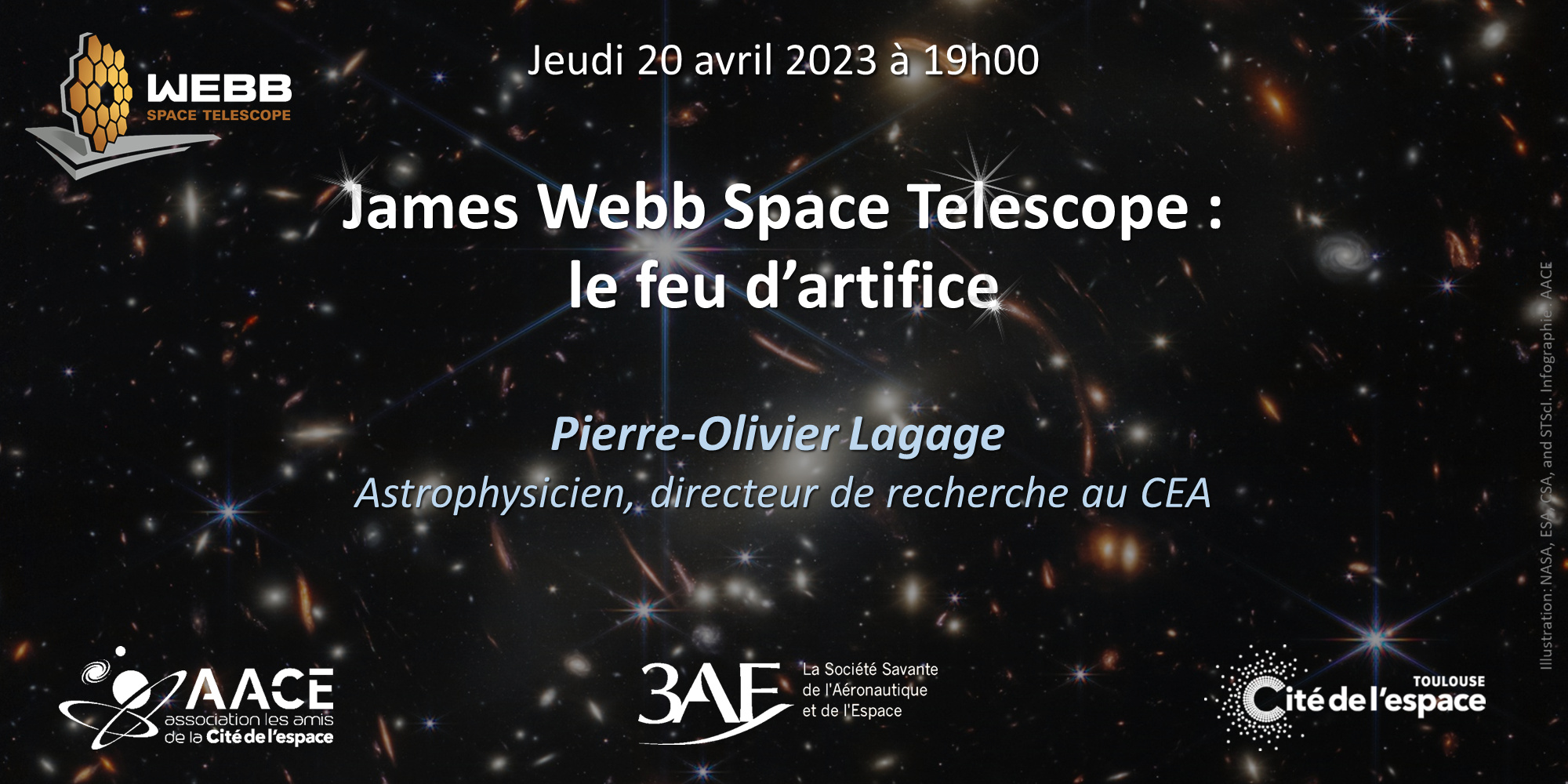 Conférence sur « le James Webb Space Telescope : le feu d’artifice » par Pierre-Olivier Lagrange